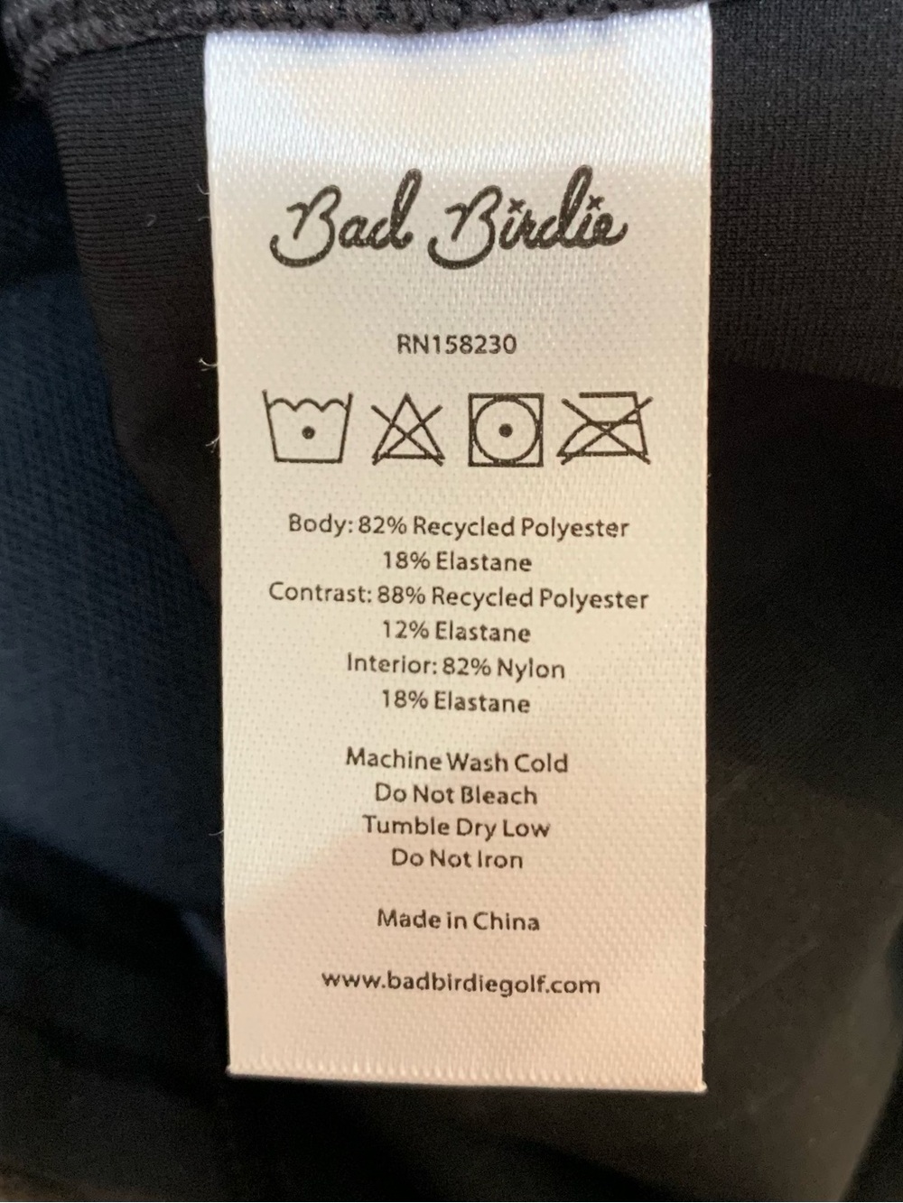 New Bad Birdie Mirabel Black Tunic Dress Tennis Golf Large - Picture 9 of 9
